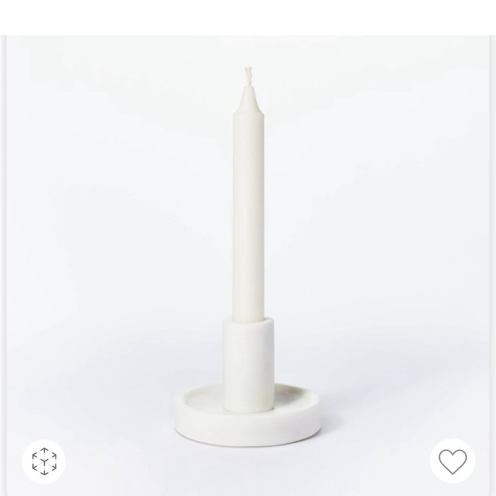 SET OF 2 Studio McGee Marble Taper Candle Holders - Picture 4 of 10